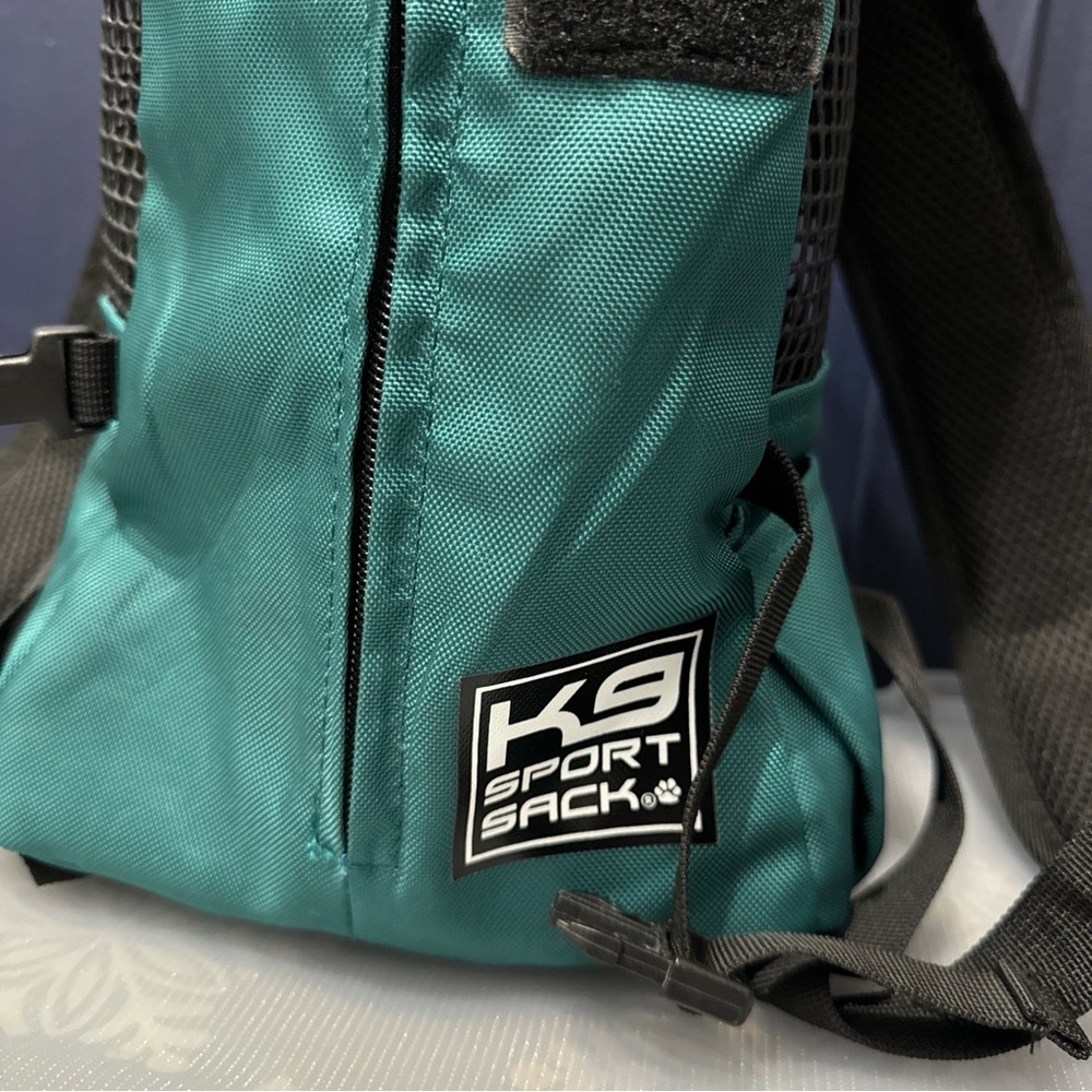 K9 Sport Sack Trainer Dog Backpack Carrier hike Teal for Small Dogs toy poodle - Picture 2 of 16